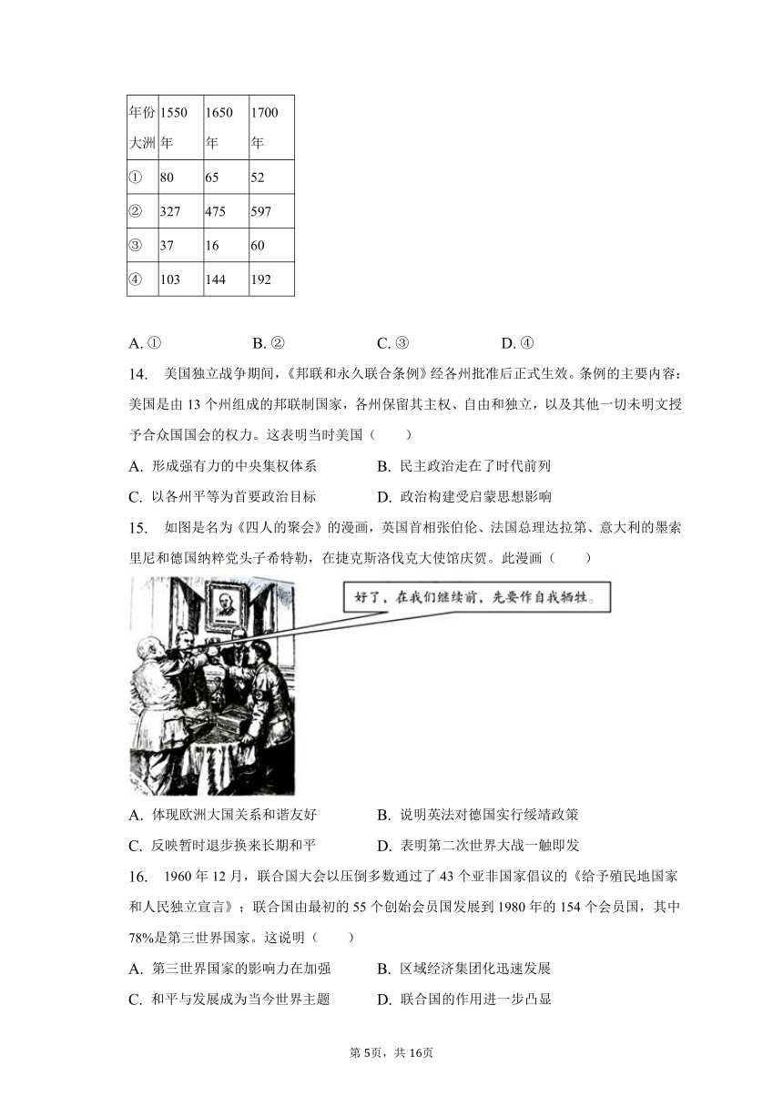 2023年湖南省部分学校高考历史模拟试卷（4月份）（含解析）