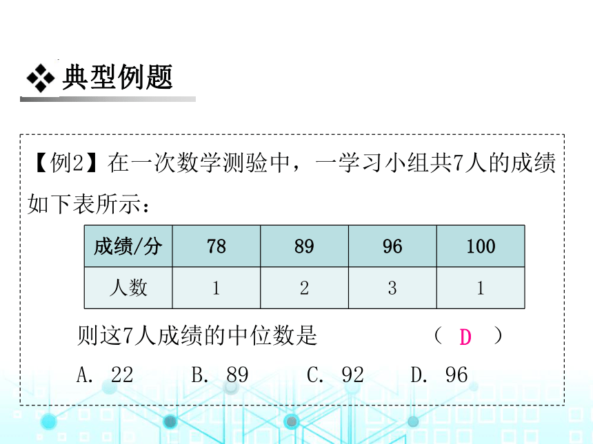 北师大版数学八年级上册6.2  中位数与众数习题课件（33张）