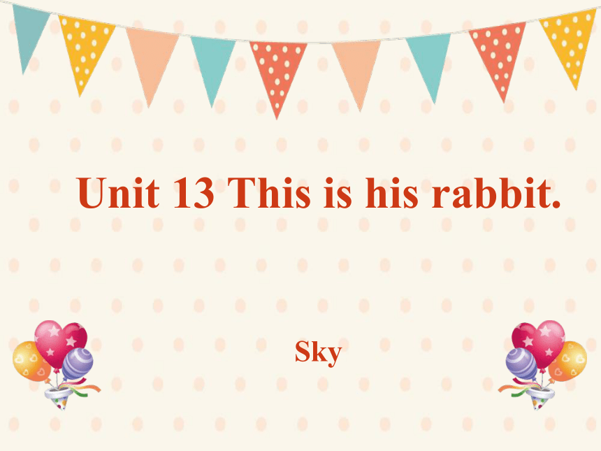 Unit 13 This is his rabbit.课件(2个课时 共40张PPT)