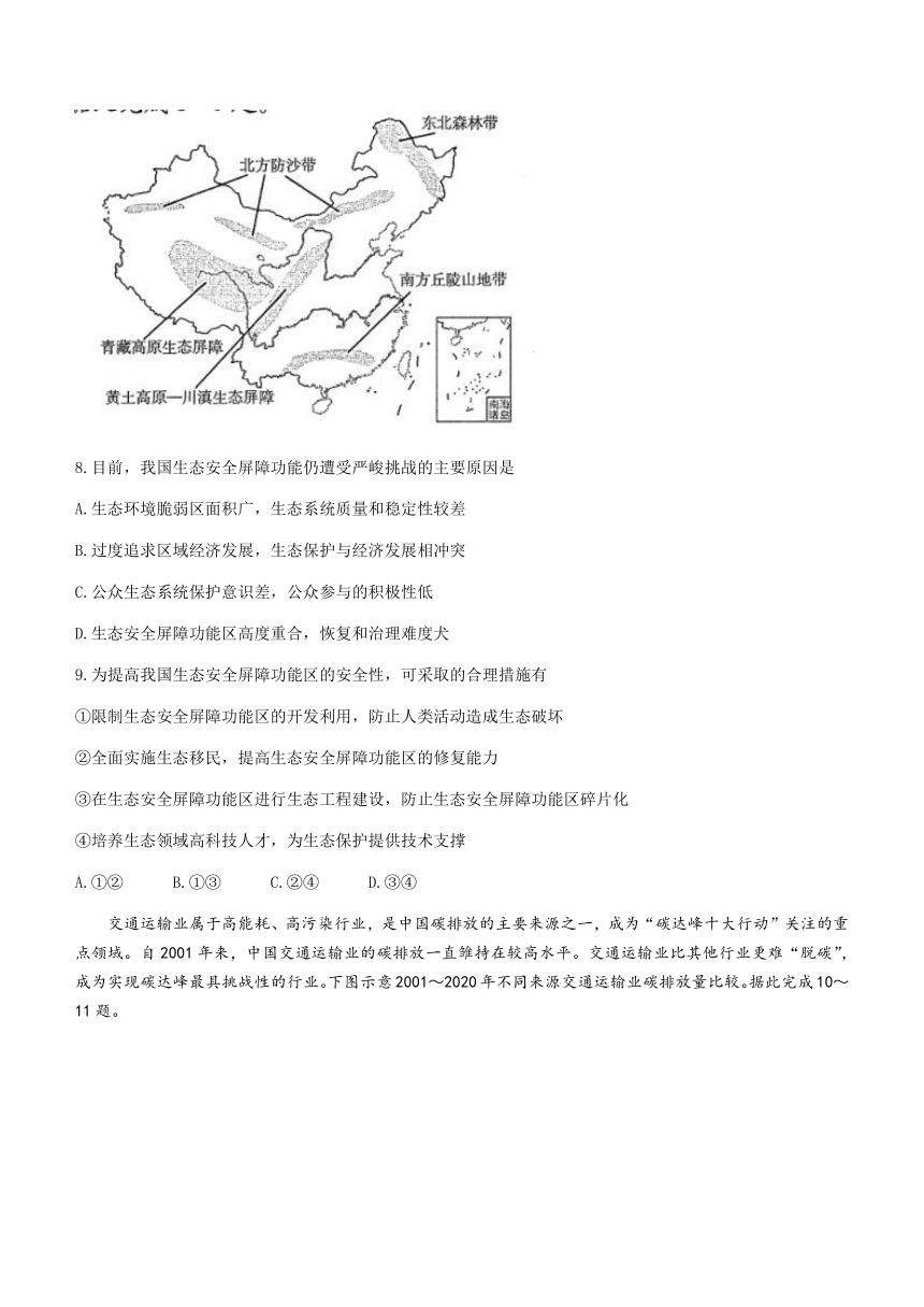 吉林省长春市多校2022-2023学年高二下学期期末联考地理试题（含答案）