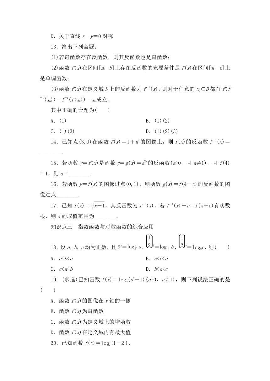 人教B版（2019）高中数学必修第二册 第四章指数函数、对数函数与幂函数4.3指数函数与对数函数的关系同步习题（Word含答案解析）