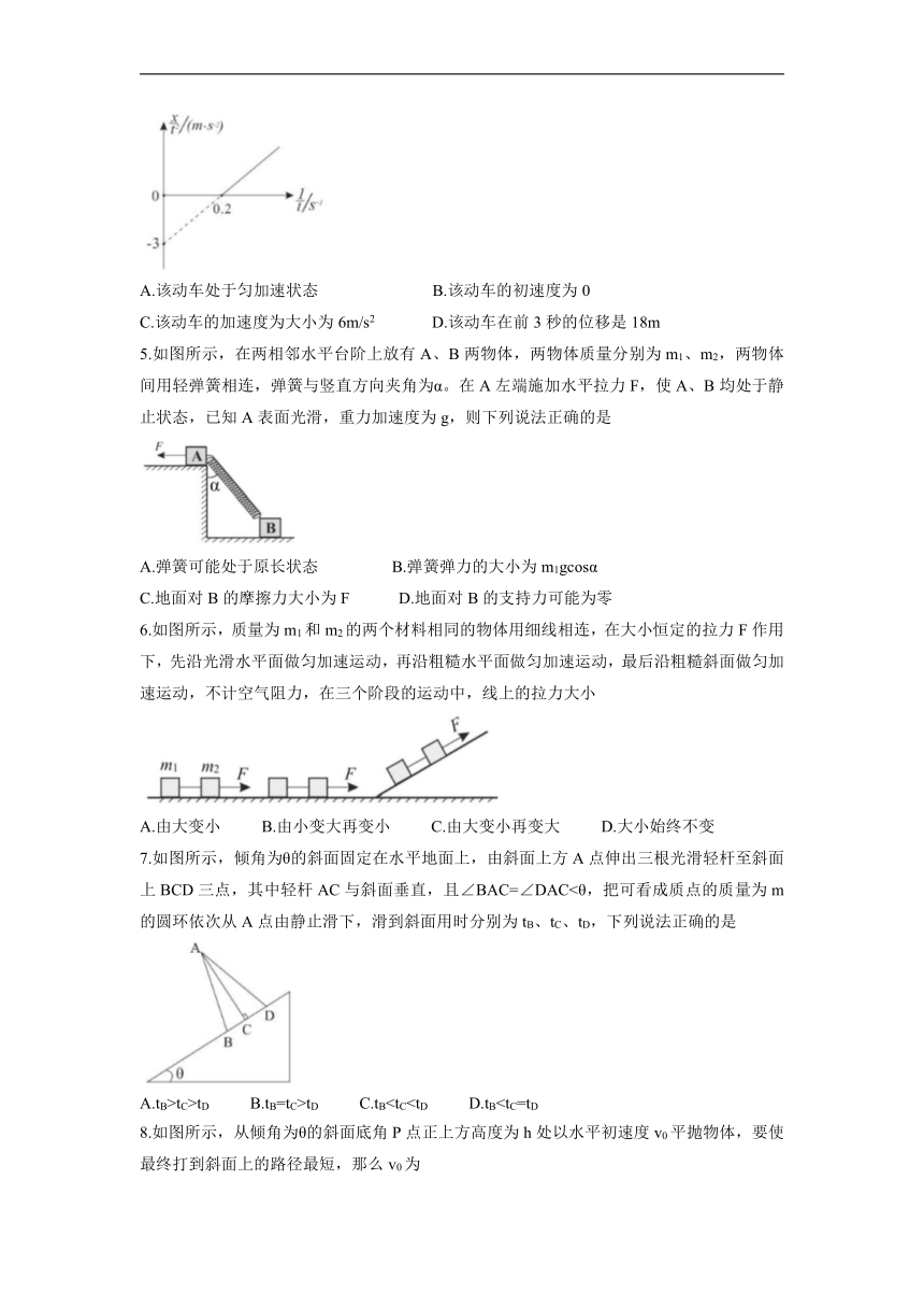 浙江省A9协作体2022届高三上学期暑假返校联考 物理 （Word版含答案）