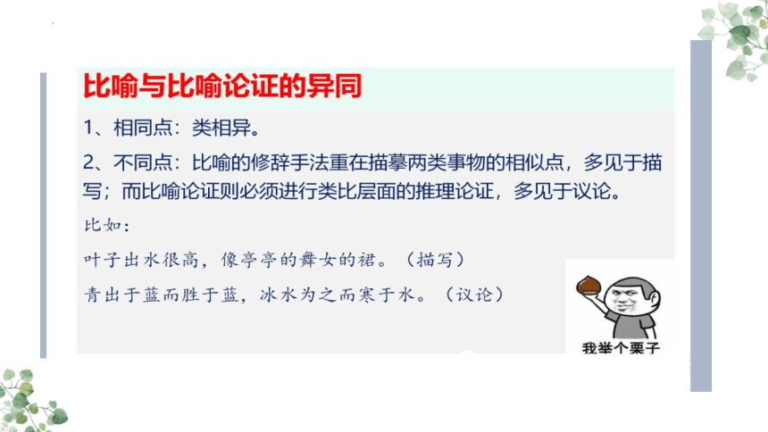 2023届高考作文复习：议论文比喻论证 课件21张