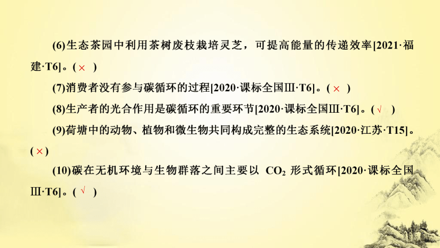 新人教生物二轮复习课件13 生态系统和环境保护(课件共54张PPT)