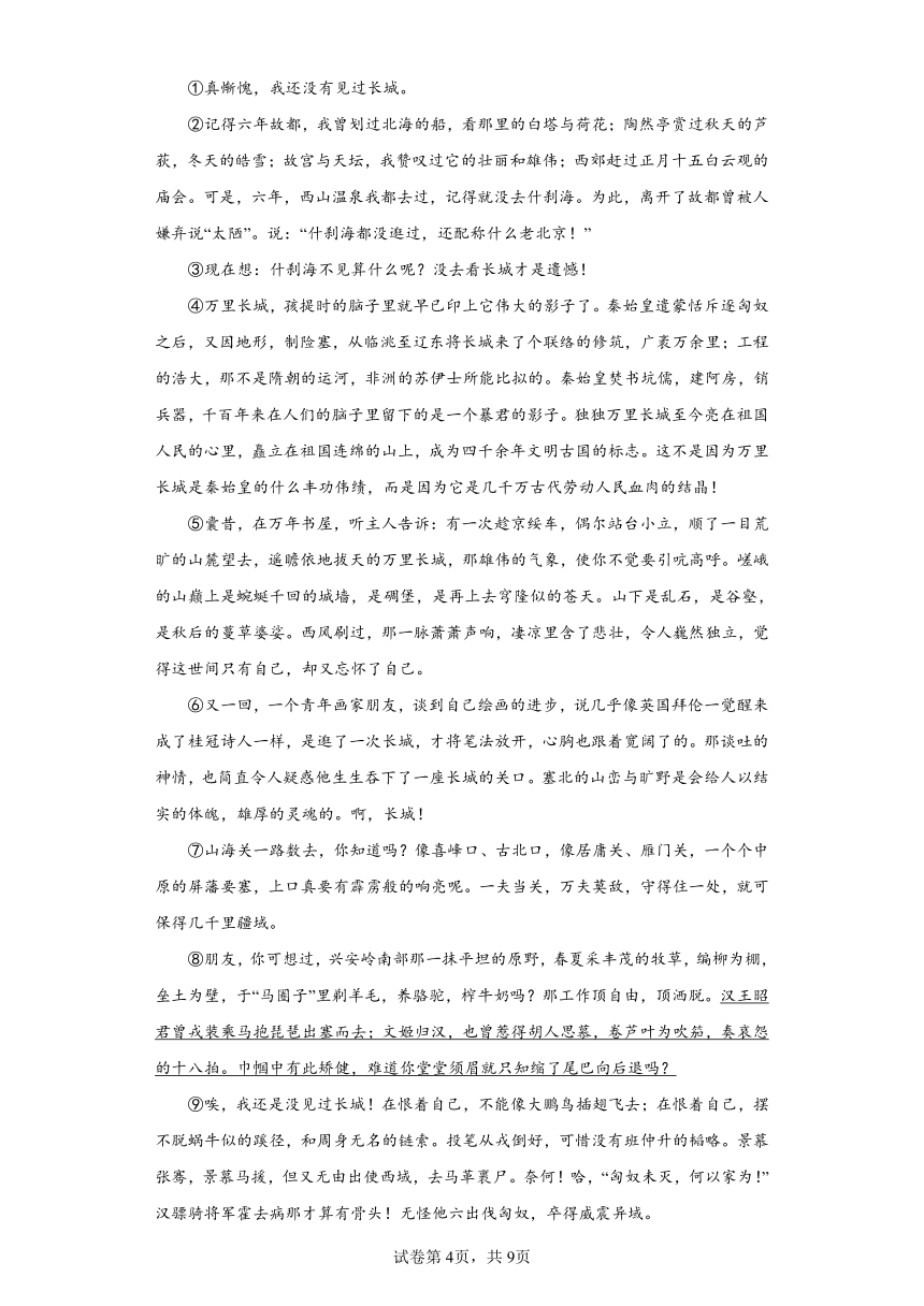2023年江西省吉安地区中考三模语文试题(含答案)