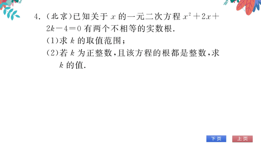 【华师大版】数学九年级上册 第22章 专题三 根的判别式的应用 习题课件