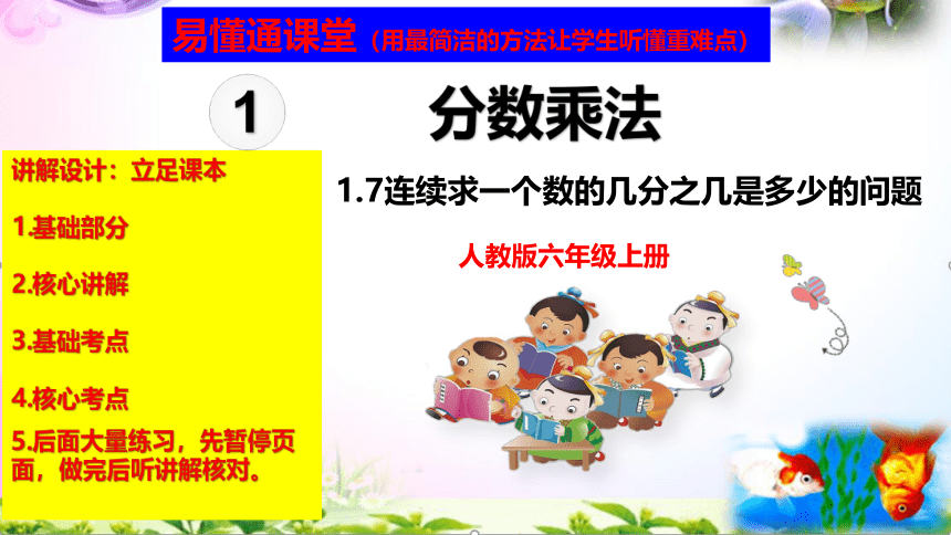 人教版六年级上册数学1.7连续求一个数的几分之几是多少讲解视频+课本习题讲解+考点+PPT课件【易懂通课堂】