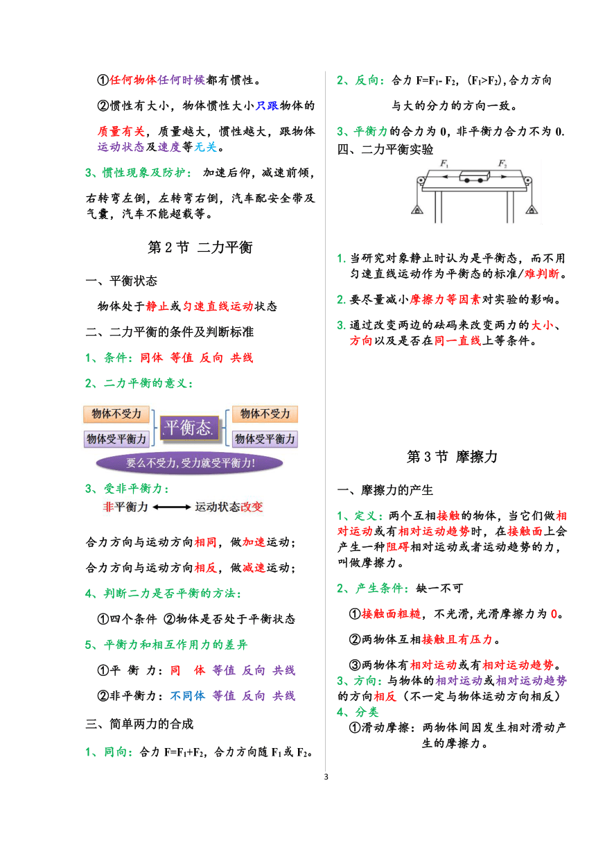 人教版八年级下册物理完整版笔记