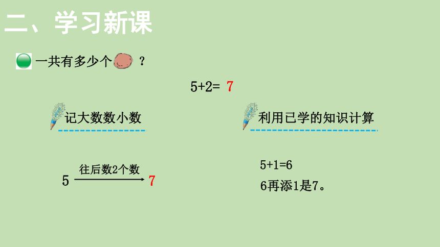 北师大版数学一年级上册3.6 背土豆 课件（21张ppt）