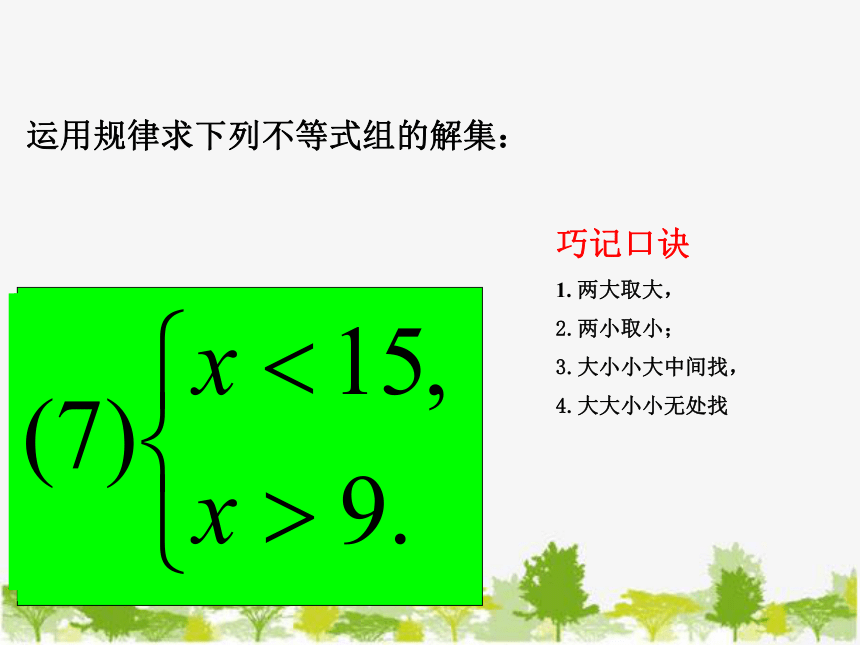 青岛版八年级数学下册 8.4 一元一次不等式组 课件(共15张PPT)