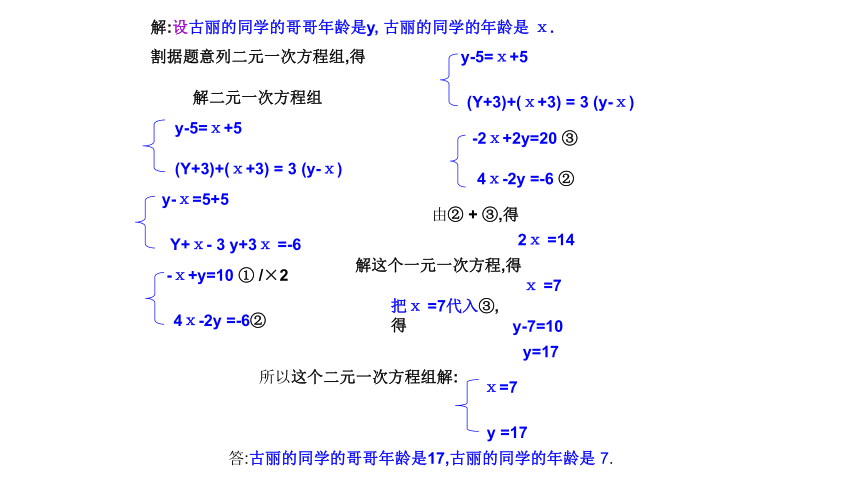 人教版数学七年级下册 8.3实际问题与二元一次方程组(1)  课件(共18张PPT)