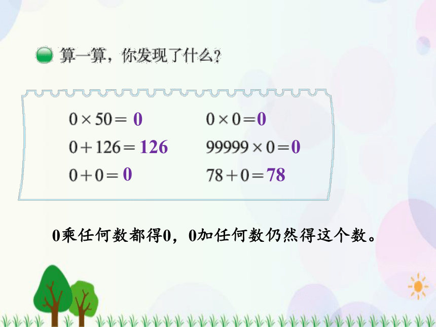 北师大版数学三年级上册  第6单元 乘法 第5课时  0×5＝？ 精品课件（15张ppt）