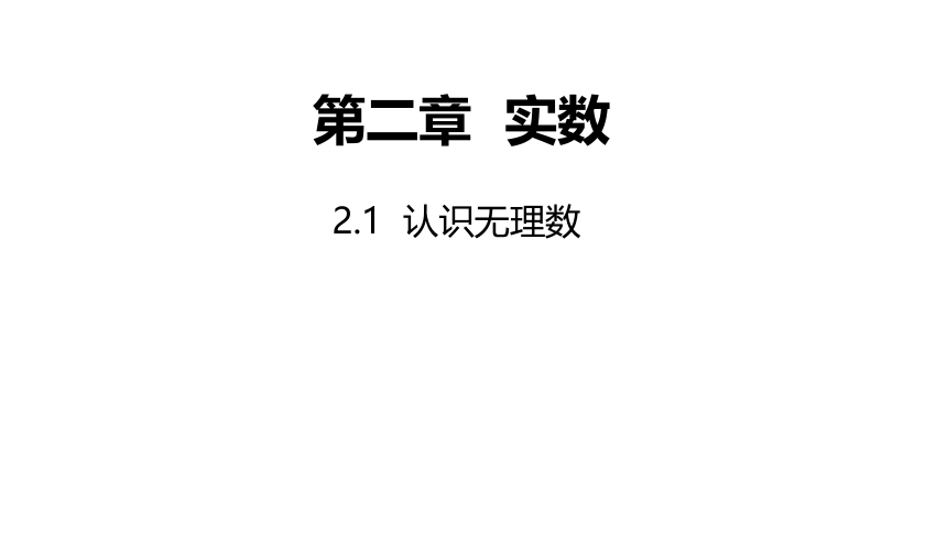 2021-2022学年北师大版数学八年级上册2.1认识无理数---课件（22张PPT）