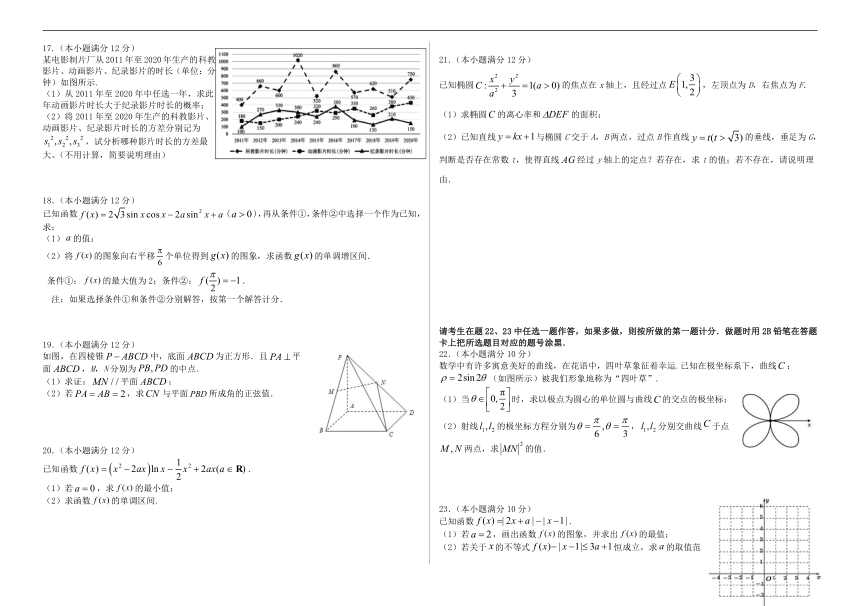 黑龙江省哈尔滨市中学2021届高三数学下学期第四次模拟考试试题文word版含答案