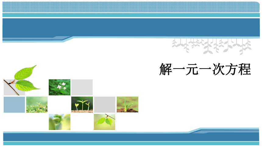 苏科版数学七年级上册 4.2 解一元一次方程 课件(共23张PPT)