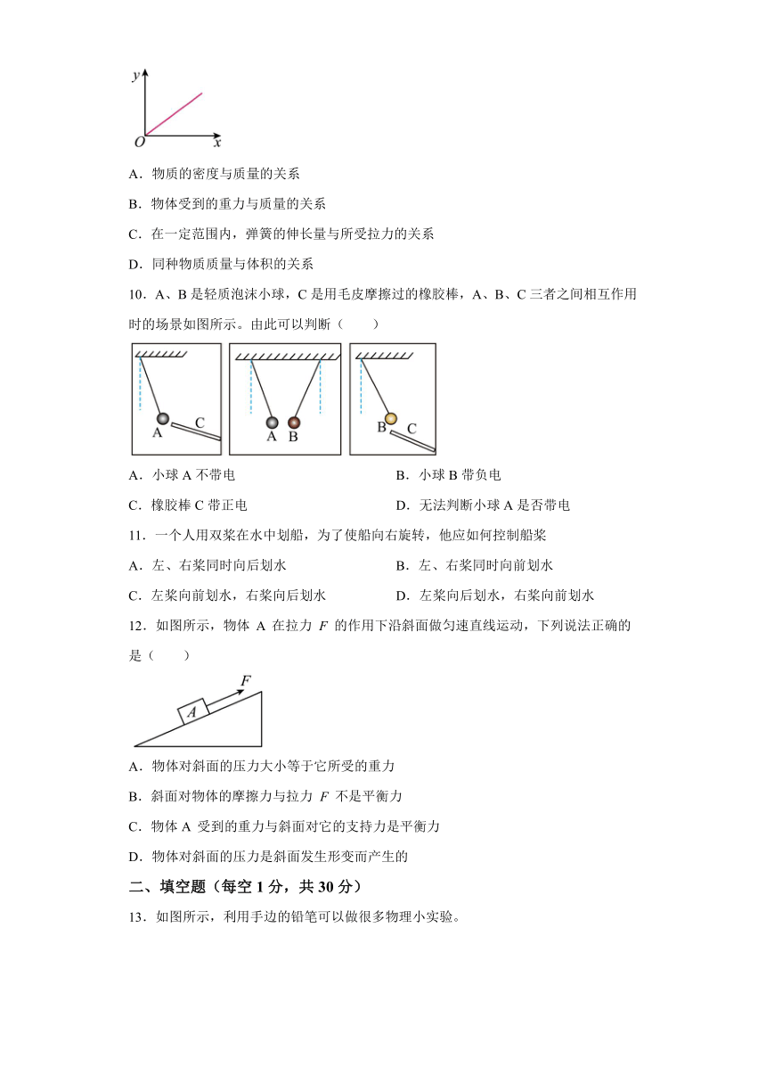 江苏省泰州市靖江市滨江学校2023-2024学年八年级下学期3月月考物理试题（含解析）