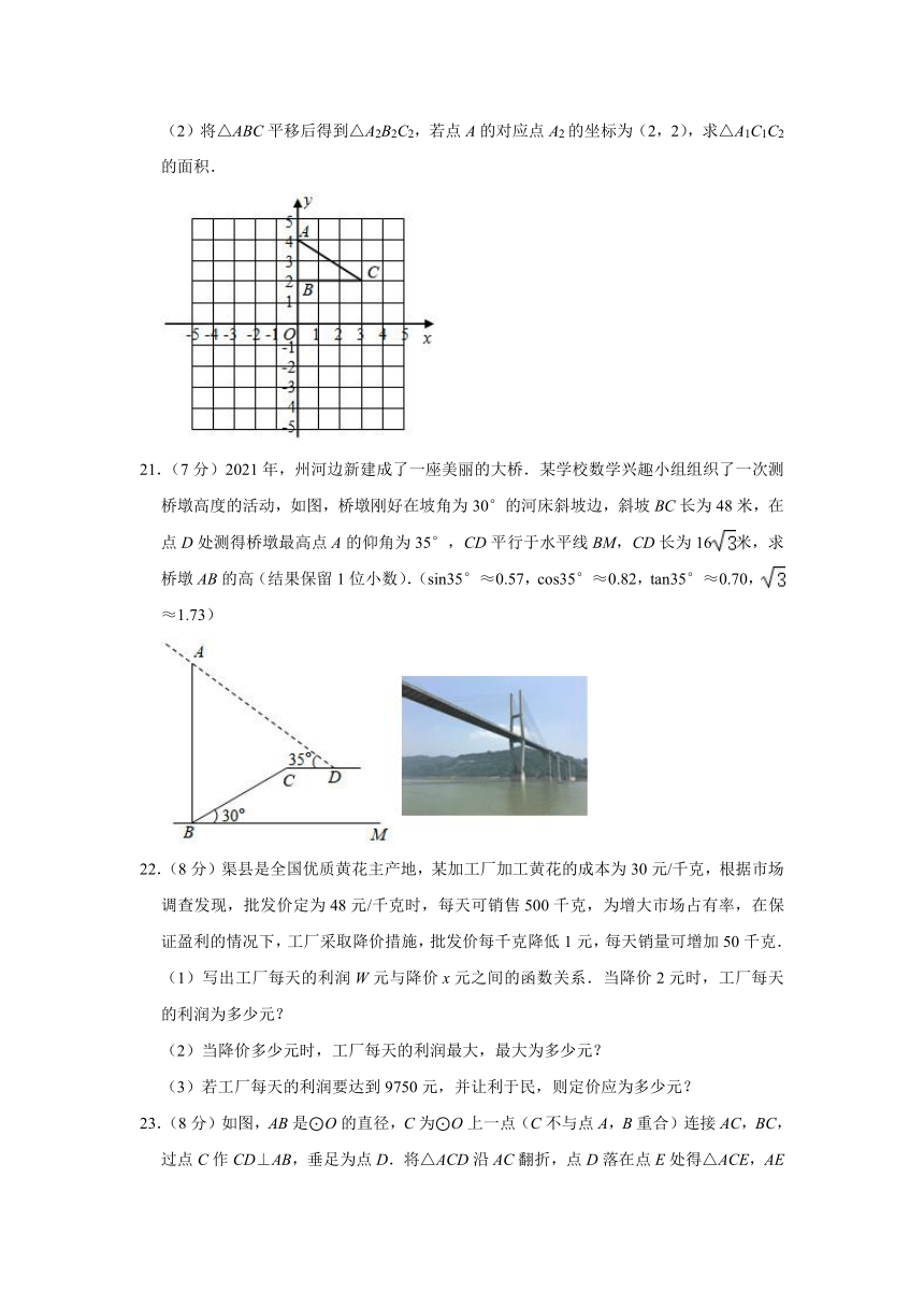 2021年四川省达州市中考数学真题试卷（含答案解析）