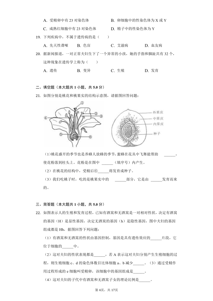 2021-2022学年江苏省盐城市东台市第五教育联盟八年级（下）第一次月考生物试卷（word版，含解析）