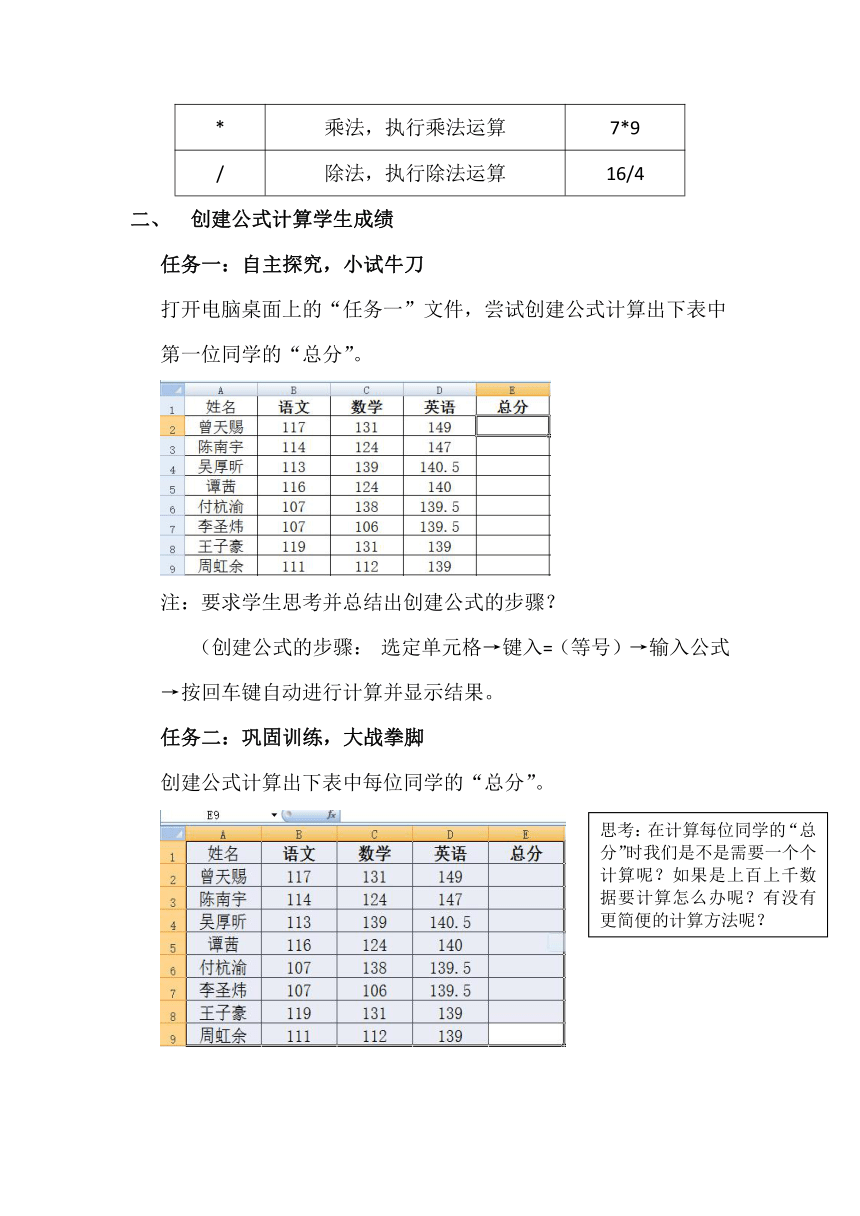 沪科版八上信息技术 3.1创建公式 教案