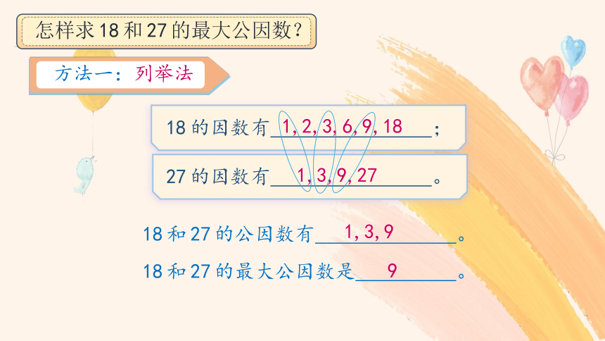 人教版五年级数学下册《最大公因数的概念和求两个数的最大公因数》教学课件(共36张PPT)