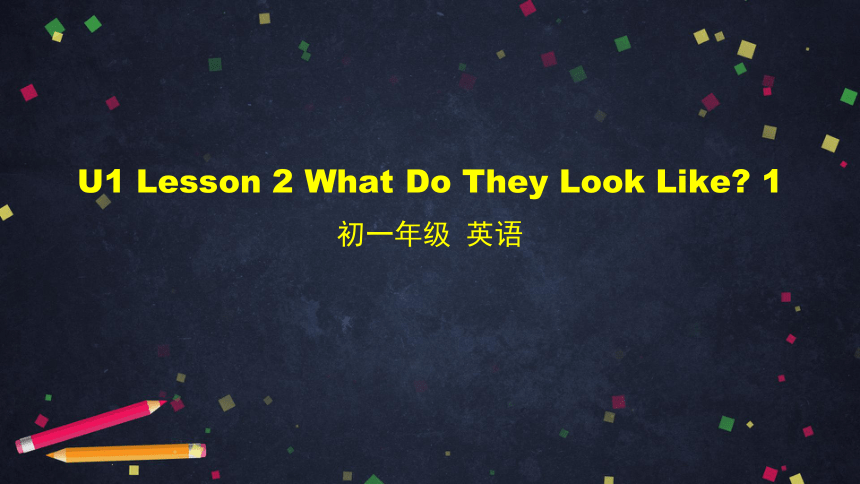 初一英语(师大版)U1 Lesson 2 What Do They Look Like 1-2课件（38张PPT)