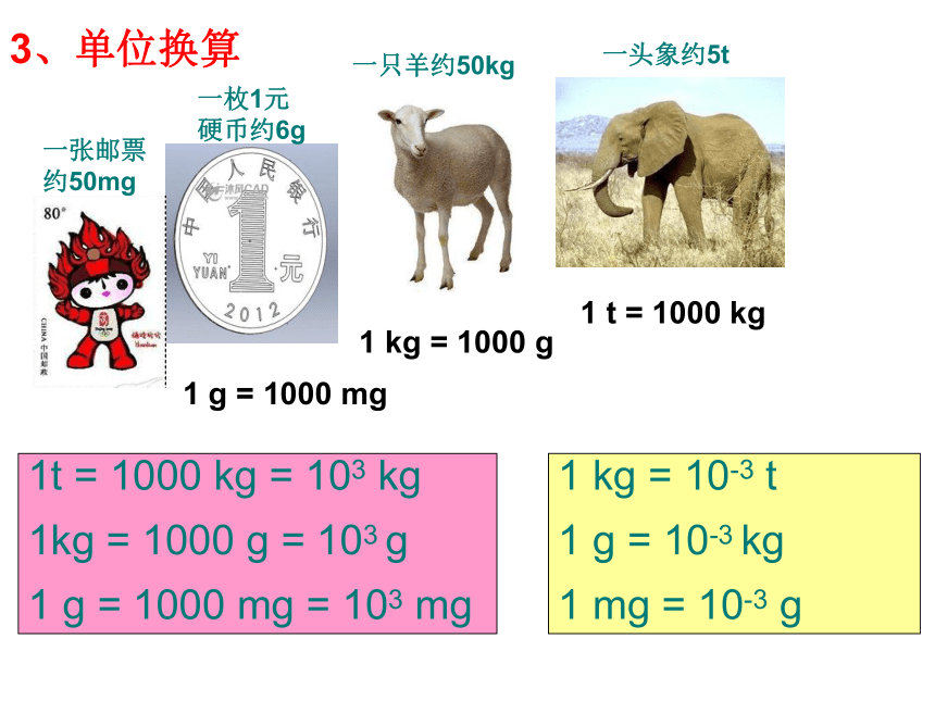 沪科版八年级物理全一册5.1质量 课件(共17张PPT)