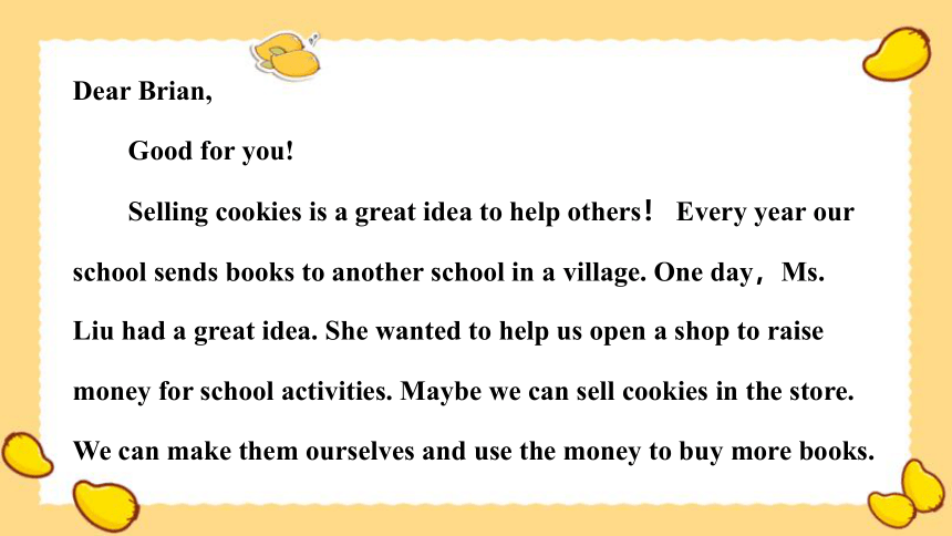 Lesson 30 A Cookie Sale-初中英语 八年级下册 冀教版 同步课件(共20张PPT)