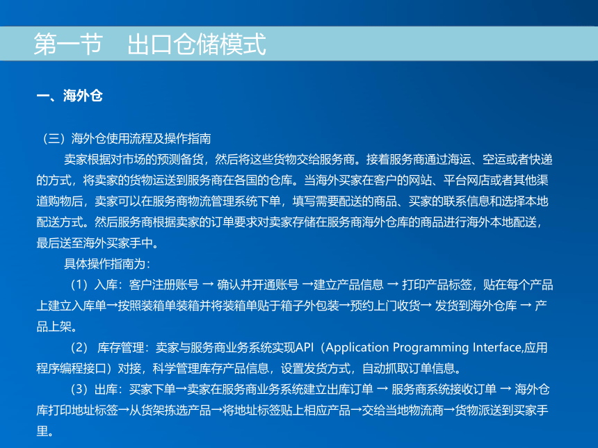 《跨境电子商务》（机械工业出版社）第十二章 跨境电商仓储模式 课件(共30张PPT)