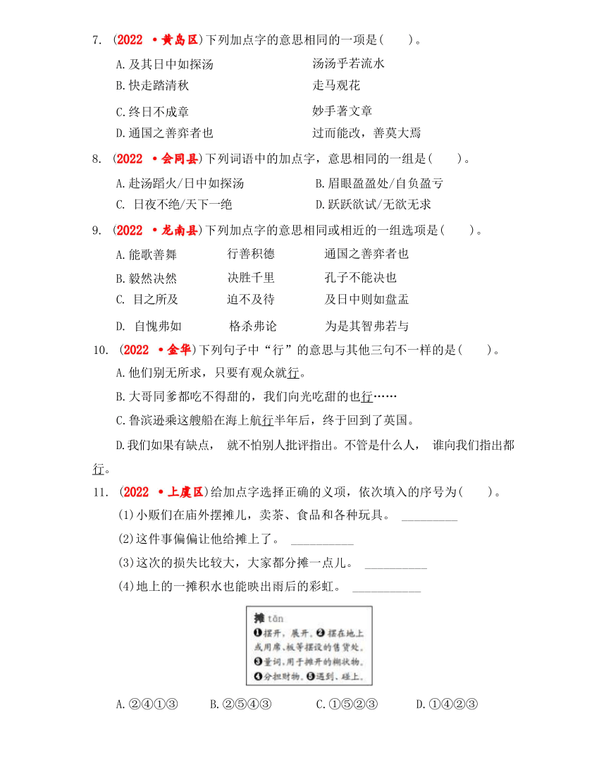 2023年小升初语文 字义和查字典综合训练（有解析）