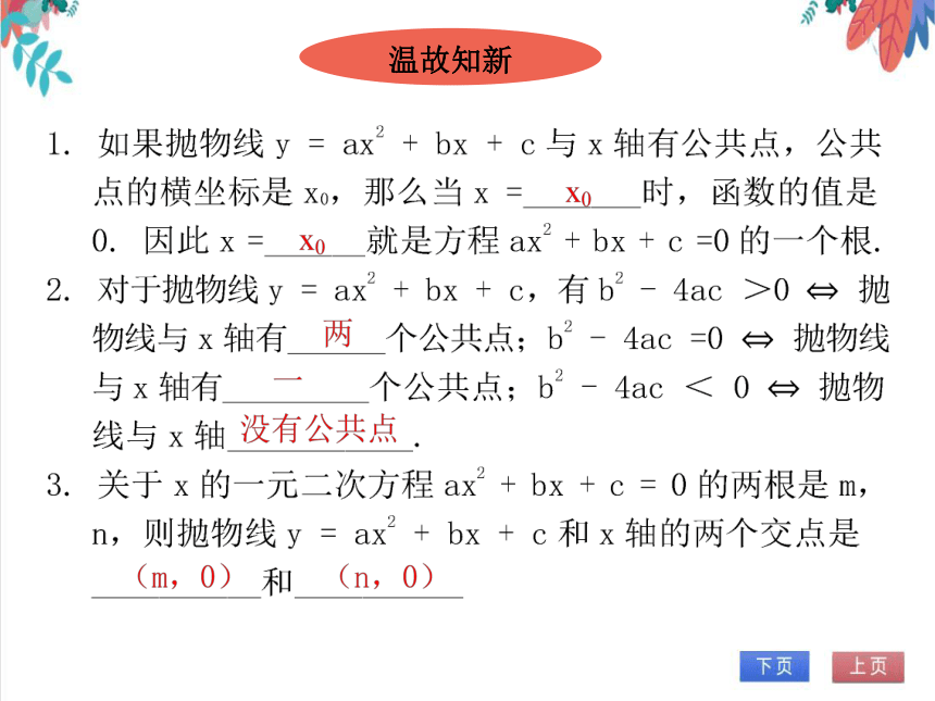 【北师大版】数学九(下) 2.5.1 二次函数与一元二次方程的关系（1） 同步练习本（课件版）