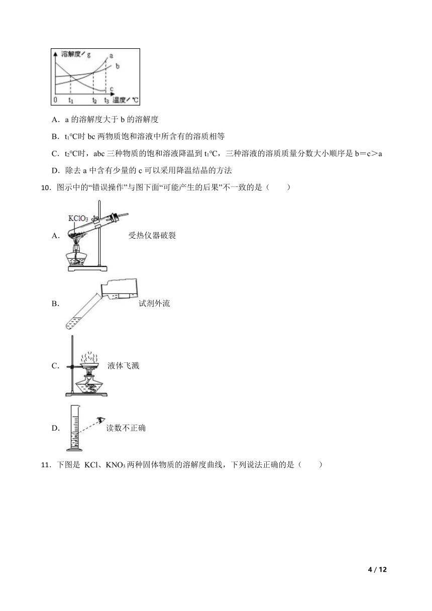 8.2 海洋 “晒盐 ” 同步练习（含答案） 2022-2023学年鲁教版九年级下册化学