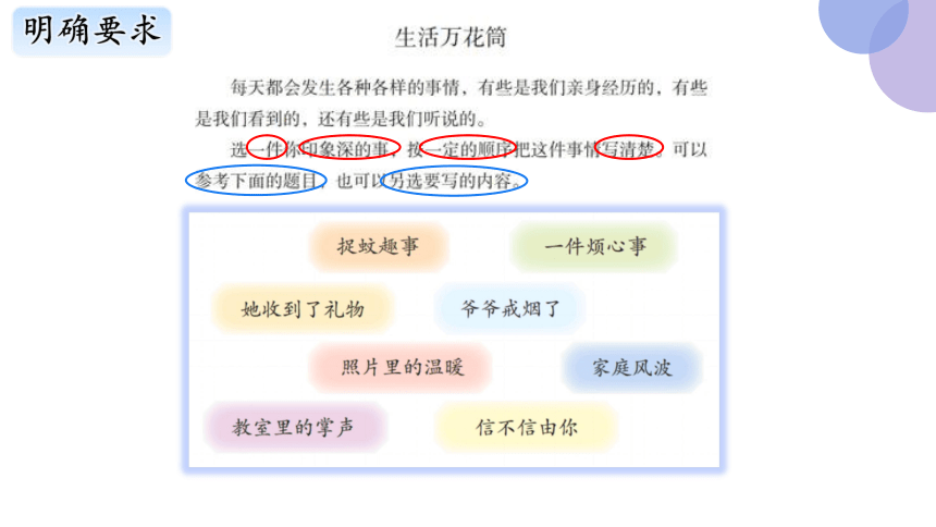 部编版语文四年级上册《习作：生活万花筒》  课件 (共20张PPT)