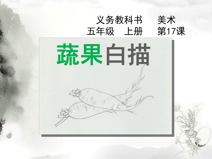 人美版（北京）  五年级上册 美术 第17课 蔬果白描 课件（共24张PPT）