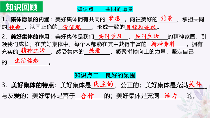 第八课美好集体有我在复习课件(共30张PPT)+内嵌视频 统编版道德与法治七年级下册