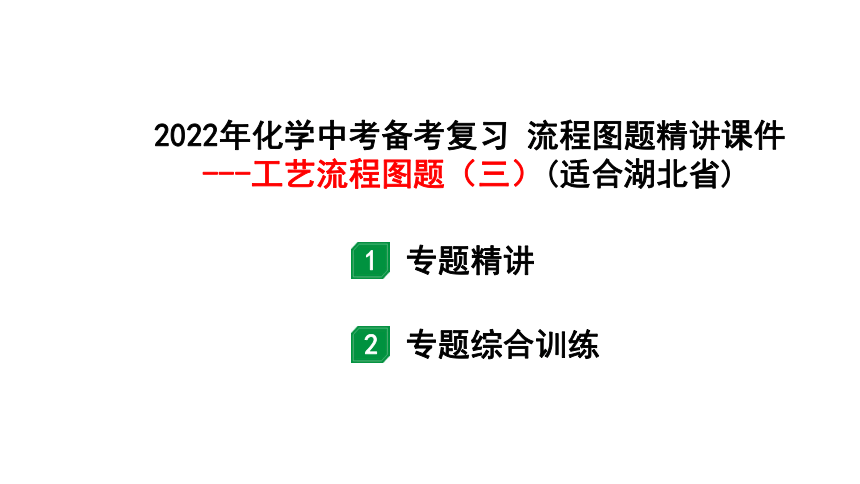 2022年化学中考备考复习 流程图题精讲课件---工艺流程图题（三）（课件50页）