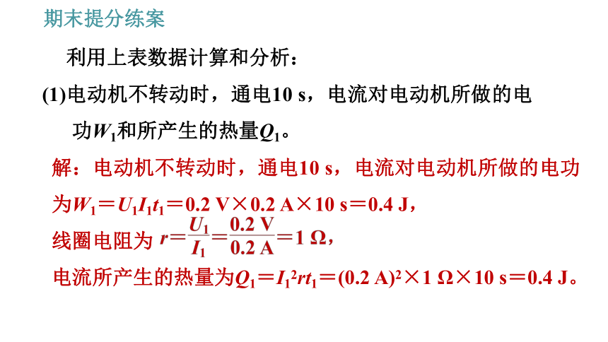 教科版九年级上册物理习题课件 期末提分练案 第4讲 第3课时  综合训练 关于电动机和电磁炉的综合应用（23张）