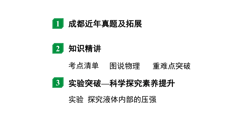 2024成都中考物理二轮专题复习 第12讲 液体压强 习题课件(共34张PPT)