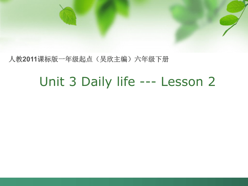 Unit 3 Daily Life Lesson 2课件（共48张PPT）