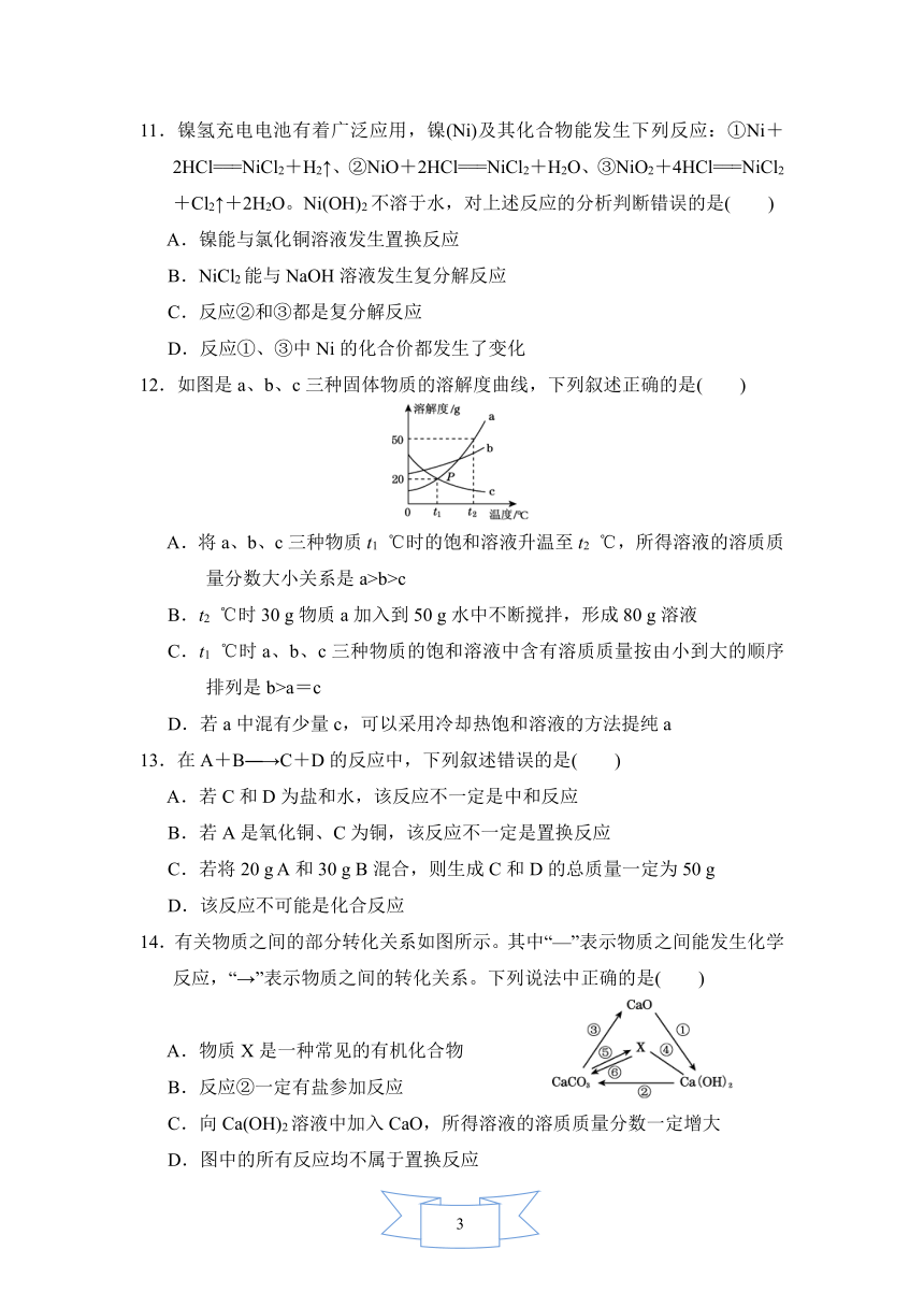 2021-2022学年度 新高一开学考试化学试卷（二）（Word版含答案）