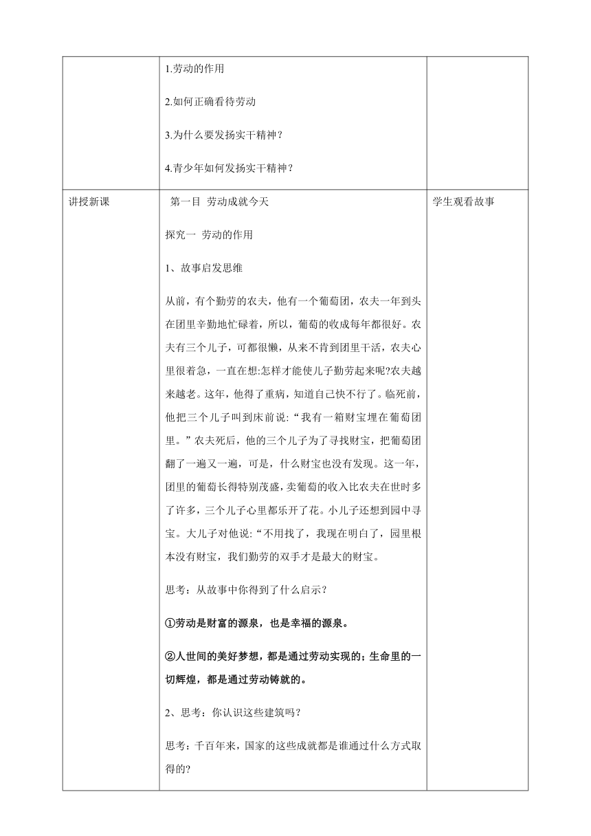 10.2 天下兴亡  匹夫有责  表格式教案