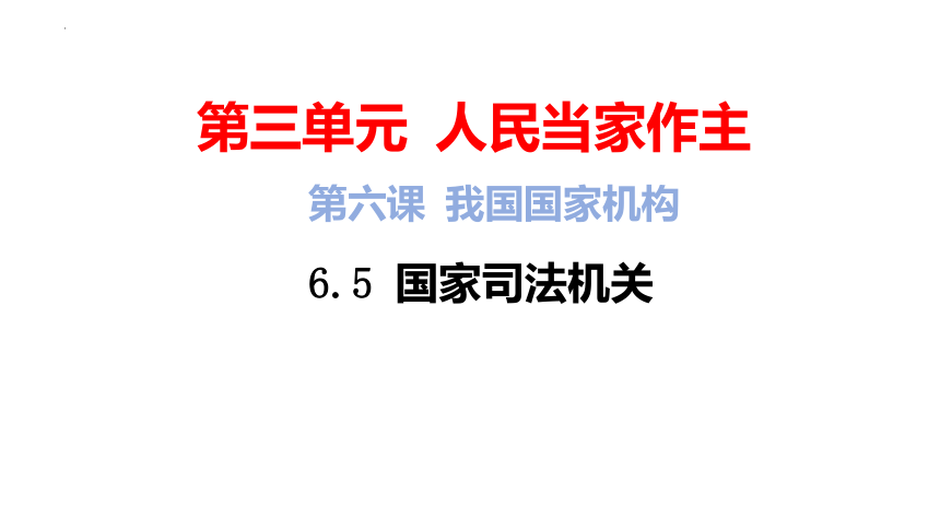 6.5 国家司法机关 课件(共23张PPT)-2023-2024学年统编版道德与法治八年级下册