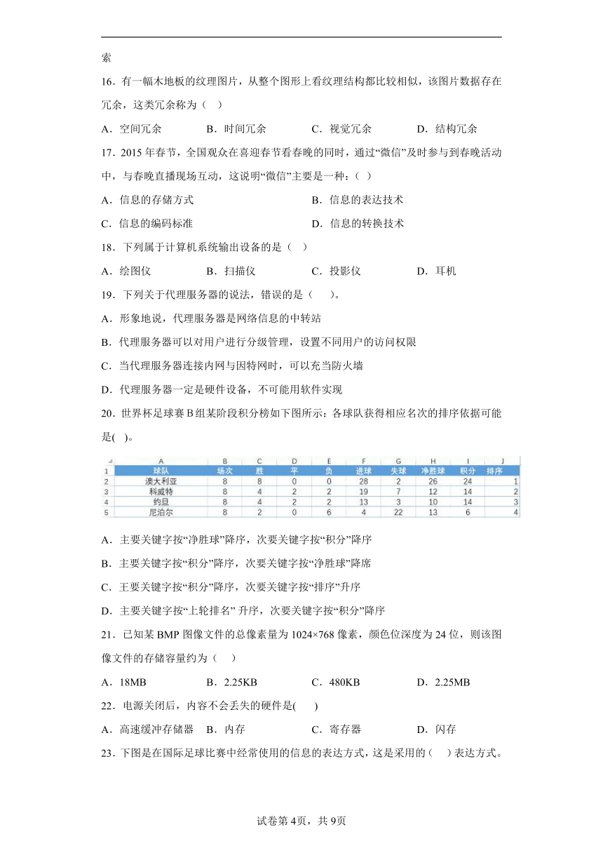 云南省迪庆州香格里拉县第一中学2022-2023学年高一下学期第二次考试信息技术试题（Word版，含解析）