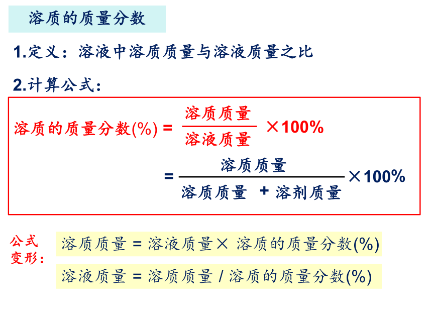 第九单元 课题3 溶液的浓度-【优质课件22页】2022-2023学年九年级化学下册同步精品课件（人教版）