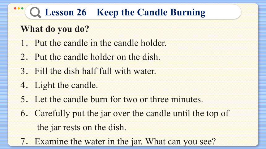 Lesson 26  Keep the Candle Burning 课件（共42张PPT)