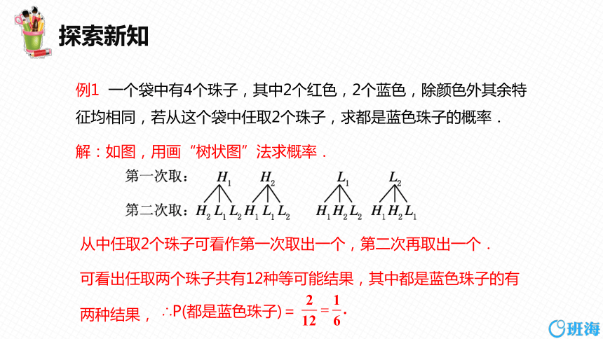 人教版（新）九上-25.2 用列举法求概率 第二课时【优质课件】