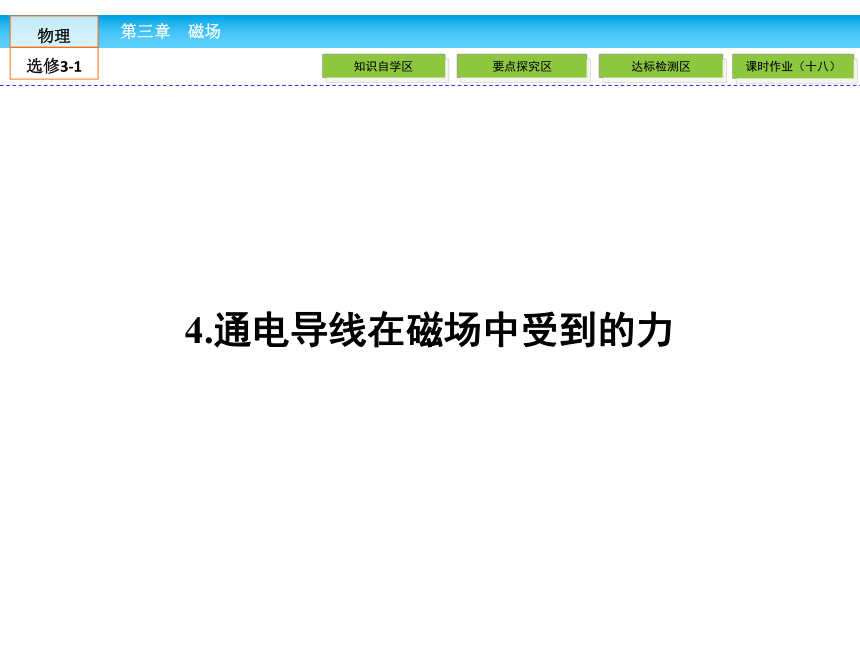 高中物理选修3-1人教新课标3.4通电导线在磁场中受到的力（42张PPT）