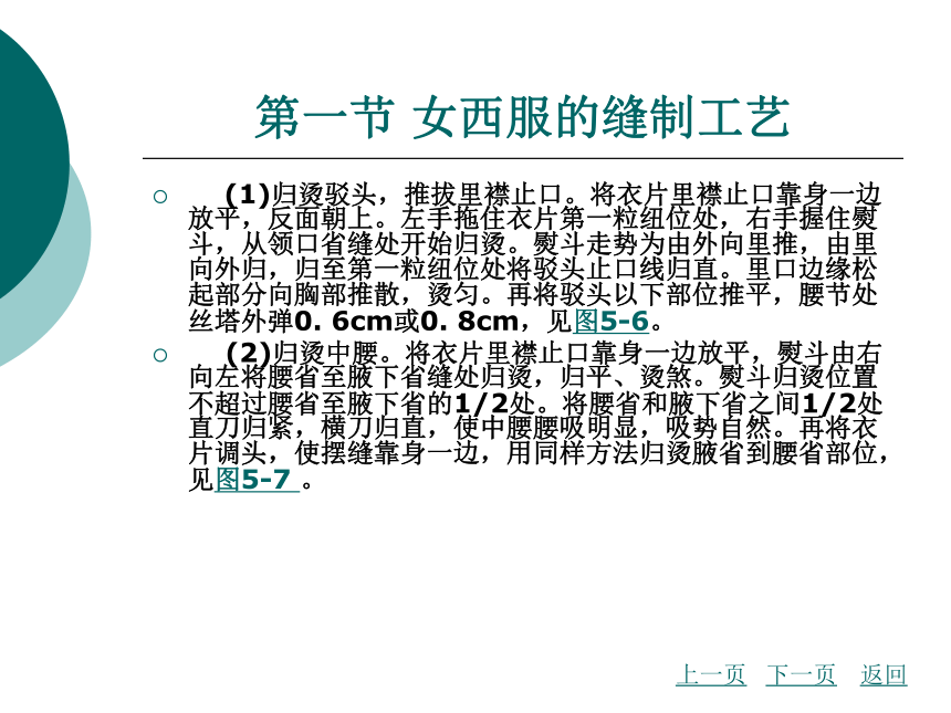 第5章 女装的缝制工艺 课件(共145张PPT) - 《服装缝制工艺》同步教学（北京理工版）