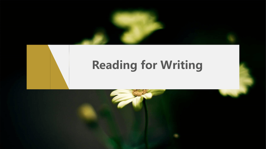 Unit 1 Reading for Writing(课件)（共34张PPT)人教版（2019） 必修第三册