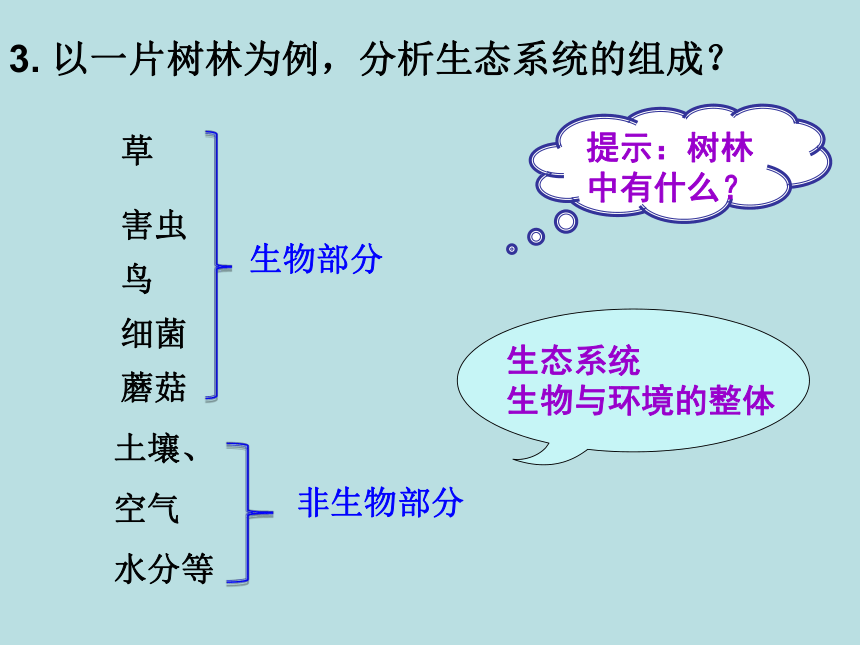 七年级生物上册 1.2.2 生物与环境组成生态系统课件(共38张PPT)