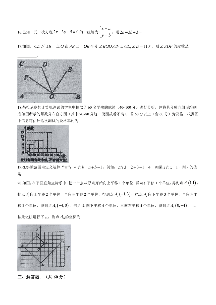 黑龙江省绥化市望奎县2022-2023学年八年级下学期期末数学试题（五四制）（含答案）